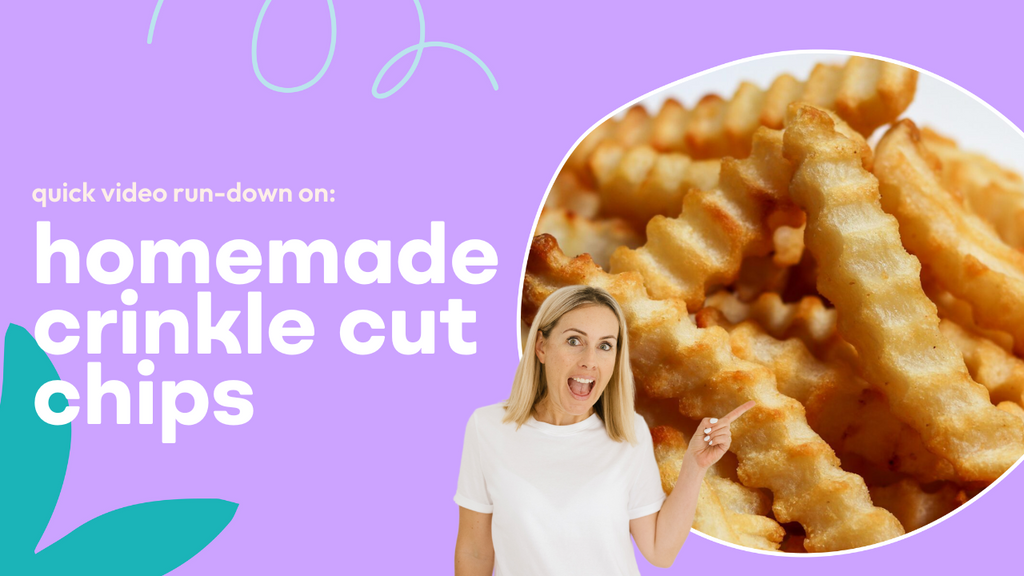 crinkle cut chips using a crinkle cutter | quick video run-down