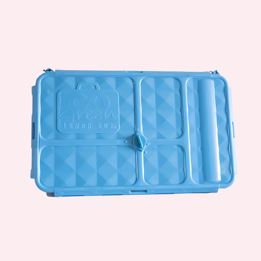 Go Green Original Lunch Box with Drink Bottle Blue Lunchbox Mini