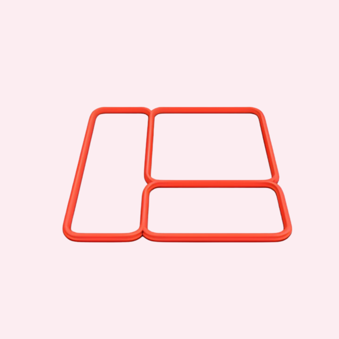 OmieBox V2 Replacement Lid Seal Scooter Red Lunchbox Mini