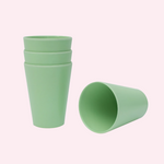 bobo&boo BIG Kid-Sized Bamboo Cup Set (480ml) – Apple Green