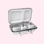ecococoon 2 Compartment Stainless Steel Bento Box- White
