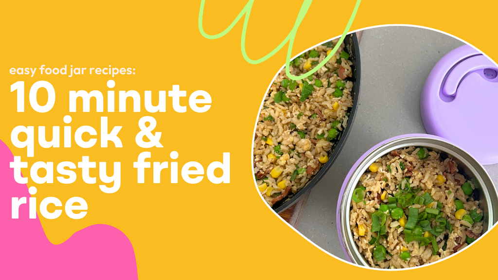 10-Minute Quick & Tasty Fried Rice | Kid-Approved Hot Lunch Food Jar Recipe