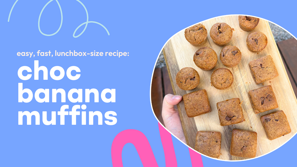 choc banana muffins | krumbsco air fryer recipe