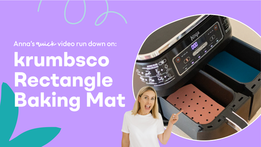 krumbsco Dual Drawer Air Fryer Baking Mats Video Tour | Non-Stick & Reusable