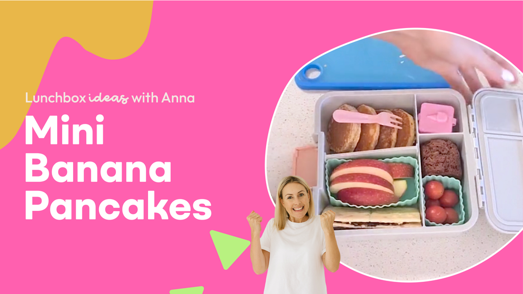 mini banana & oat pancakes | lunchbox ideas