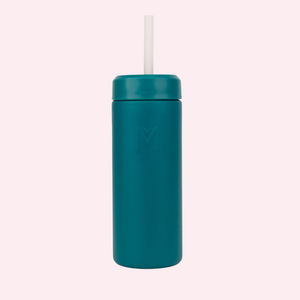 MontiiCo 475ml Smoothie Cup & Silicone Straw - Pine