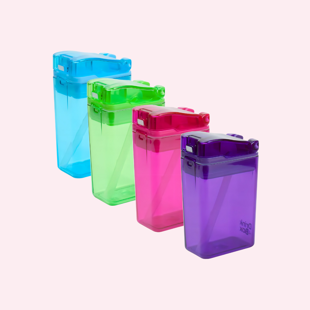 Drink In The Box Reusable Drink Container - 8oz Eco-Friendly Juice Box Alternative (Purple)