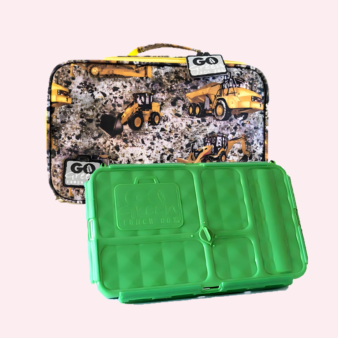 Go Green Original Lunch Box Set Under Construction Lunchbox Mini