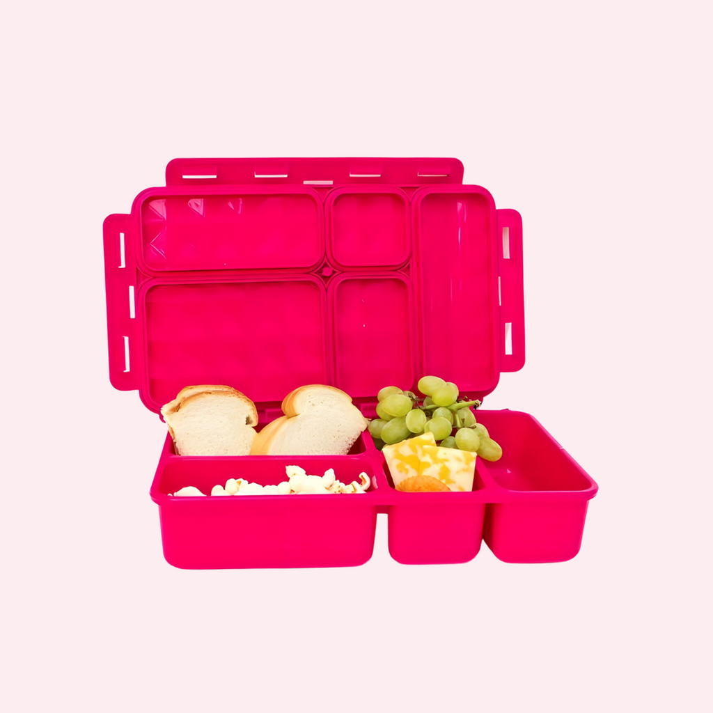 Go Green Original Lunch Box with Drink Bottle Pink Lunchbox Mini