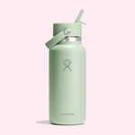 Hydro Flask Wide Mouth Bottle with Flex Straw Cap - 32oz (946ml) - Aloe
