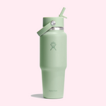 Hydro Flask Wide Mouth Travel Bottle with Flex Straw Lid – 32oz (946ml) – Aloe