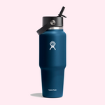 Hydro Flask Wide Mouth Travel Bottle with Flex Straw Lid – 32oz (946ml) – Indigo