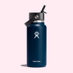 Hydro Flask Wide Mouth Bottle with Flex Straw Cap - 32oz (946ml)- Indigo