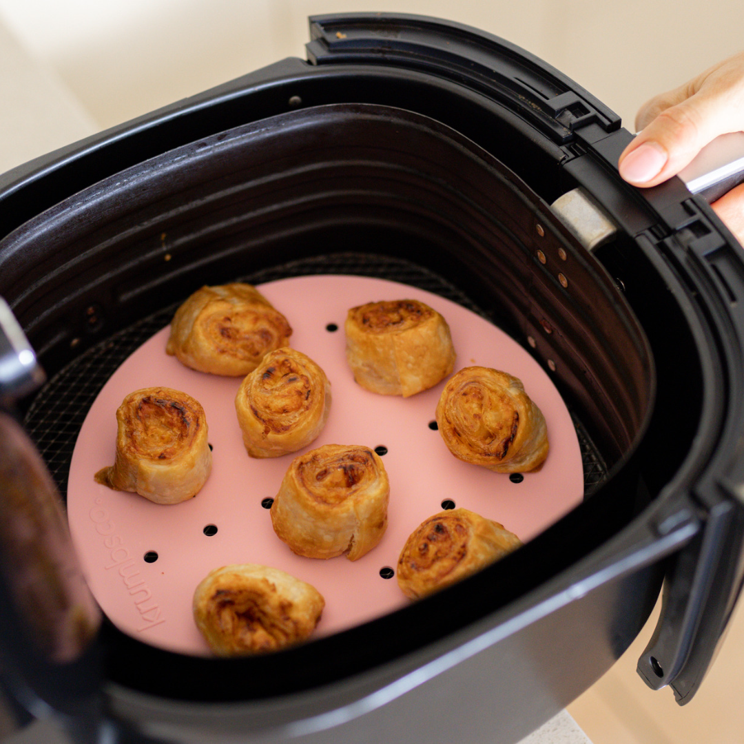 Krumbsco Reusable Baking Mats - Round - Air Fryer Size