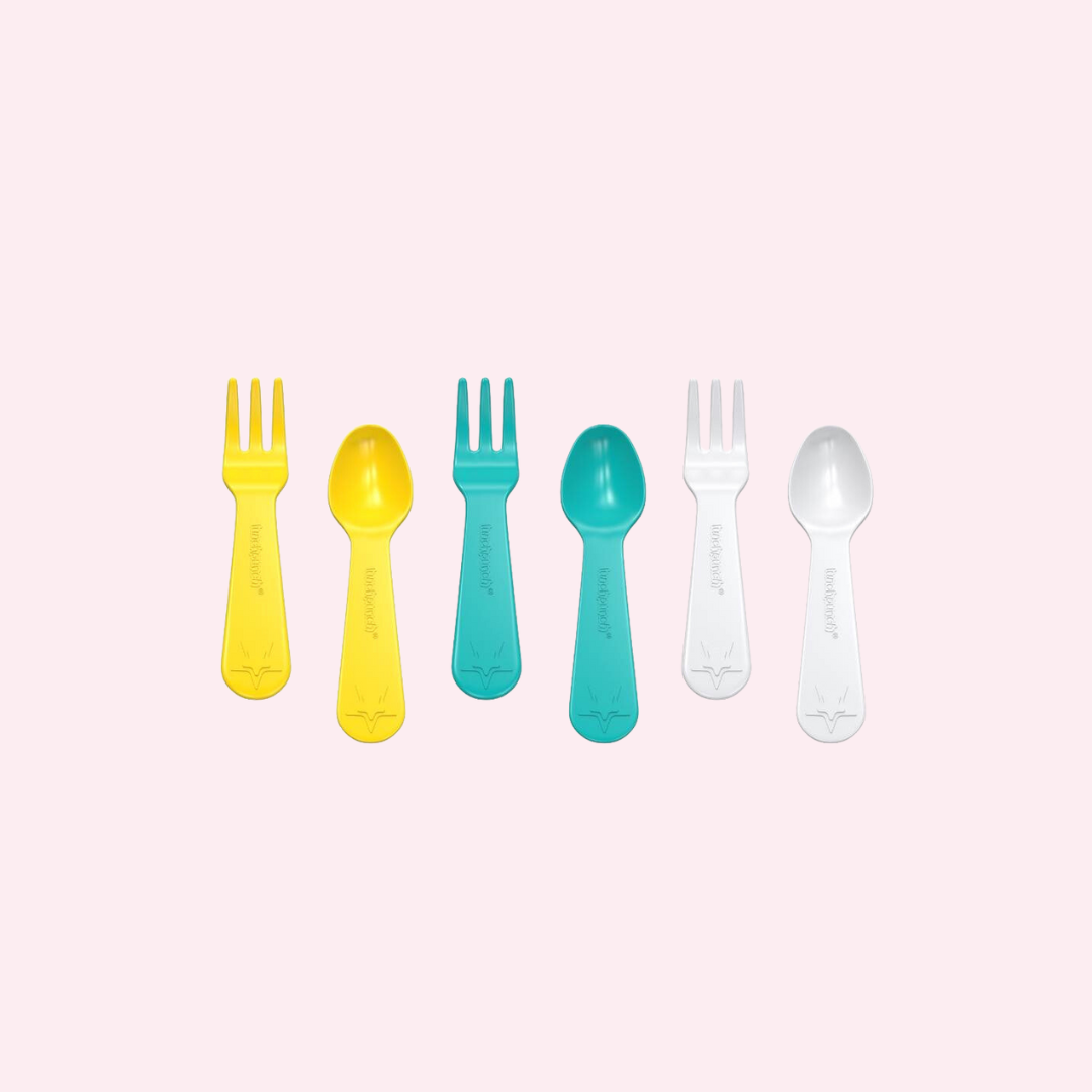 Lunch Punch Fork and Spoon Set - Yellow – Lunchbox Mini