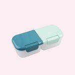 Melii Luxe 2 Compartment Snack Container - Blue/Mint