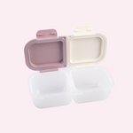 Melii Luxe 2 Compartment Snack Container - Pink/Ivory
