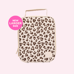 MontiiCo Large Insulated Lunch Bag -Cream Leopard