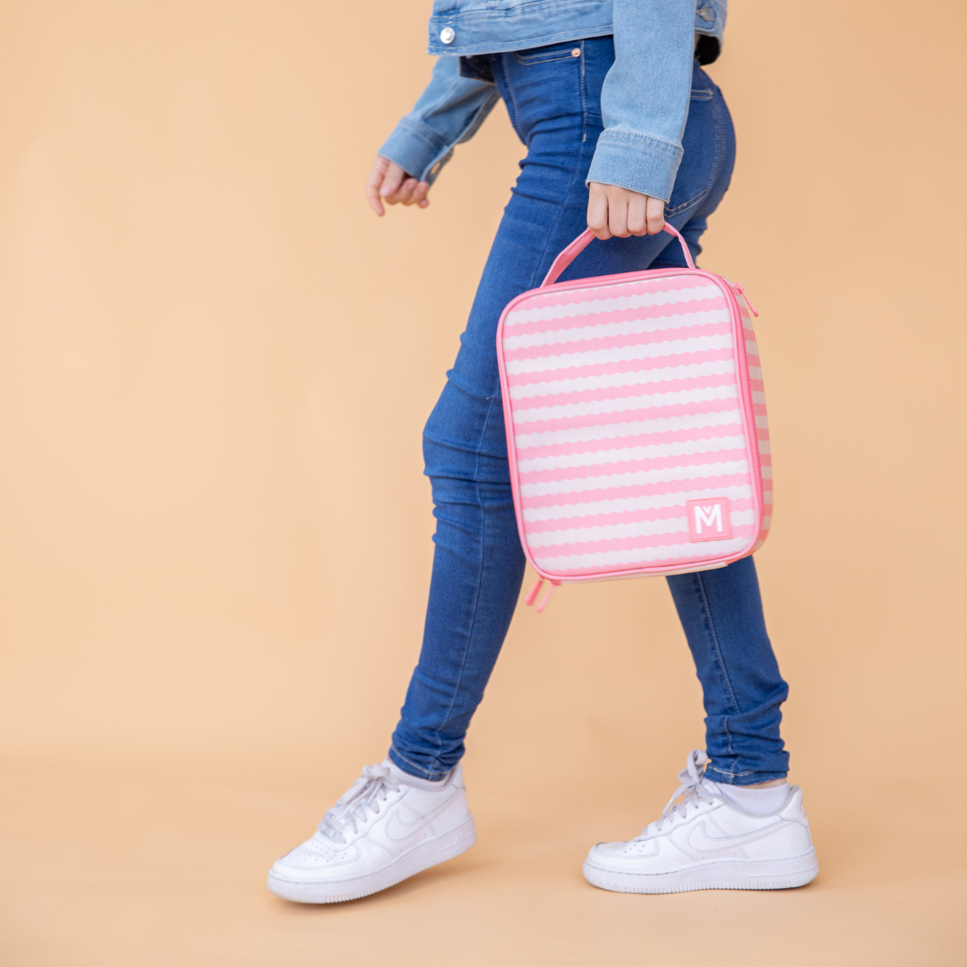 MontiiCo Large Insulated Lunch Bag Ripple Camelia PREORDER