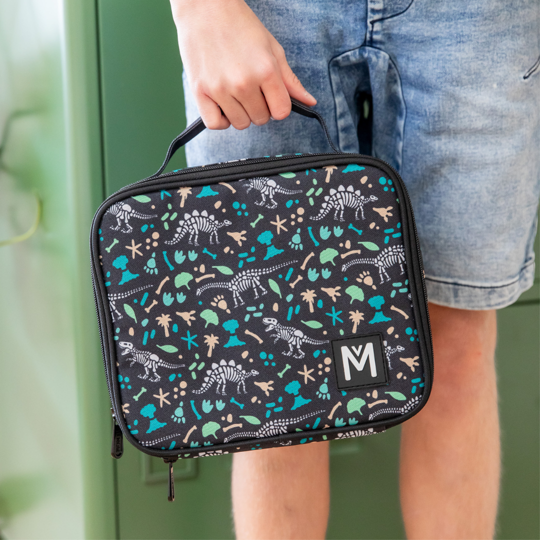 MontiiCo Medium Insulated Lunch Bag Dinosaur Lunchbox Mini