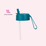 MontiiCo Sipper Lid + Straw 1L - Pine
