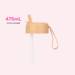 MontiiCo Sipper Lid + Straw 475mL - Dune