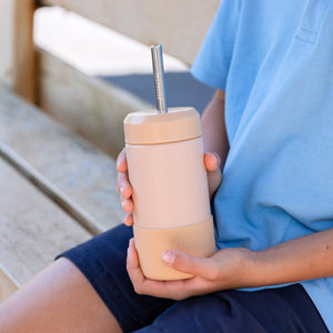 MontiiCo 350ml Smoothie Cup & Stainless Straw - Dune