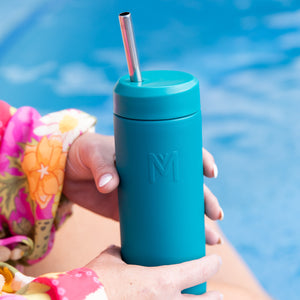 MontiiCo 700ml Smoothie Cup  & Stainless Straw - Pine