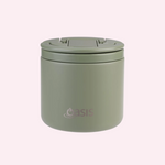 Oasis Food Flask with Quick Release Lid + Cutlery - 500mL - Olive Green