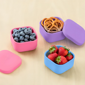 OmieSnack Silicone Snack Box - Pink