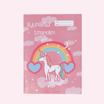 Spencil A4 Book Cover - Rainbow Unicorn 3