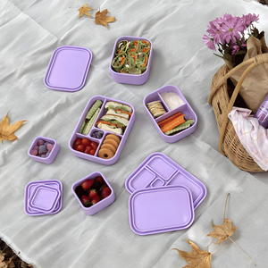 The Zero Waste People Rectangle Silicone Container - Lilac