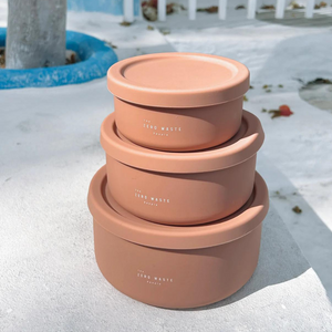 The Zero Waste People Large Round Silicone Container - Dusty Pink