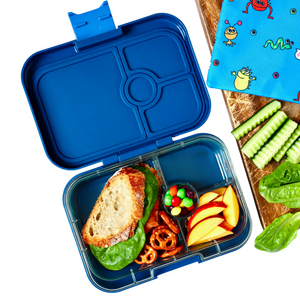 Yumbox Snack Box - Monte Carlo Blue - Clear Blue Tray