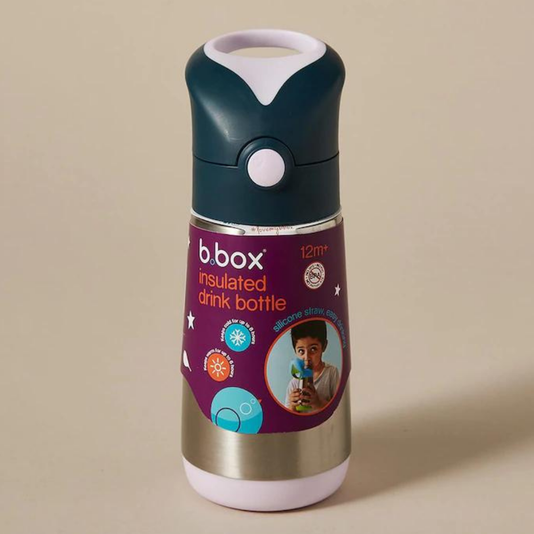 b.box Insulated Drink Bottle 350ml - Indigo Rose