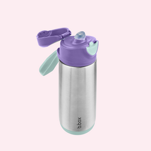b.box Insulated Drink Bottle Sport Spout – 500mL – Lilac Pop
