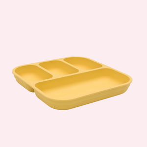bobo&boo Plant-Based Bento-Style Plate - Yellow