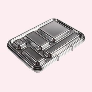 ecococoon 5 Compartment Stainless Steel Bento Box- Grape