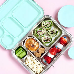 ecococoon 5 Compartment Stainless Steel Bento Box - Mint