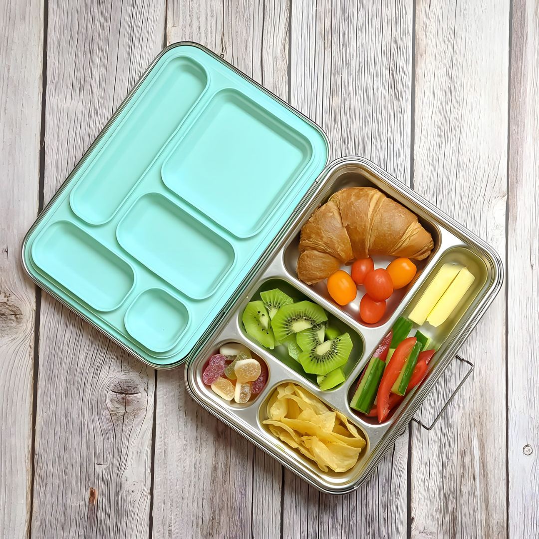 ecococoon 5 Compartment Stainless Steel Bento Box - Mint