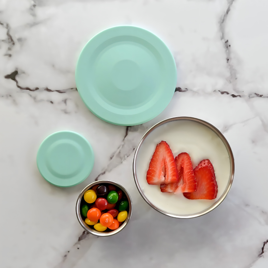 Mini Snack Pot ecococoon Stainless Steel Snack Pots - Mint - Lunchbox Mini